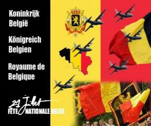 пазл Бельгийский Национальный день отмечается 21 июля. В 1831 году первый бельгийский король присягнул на верность Конституции